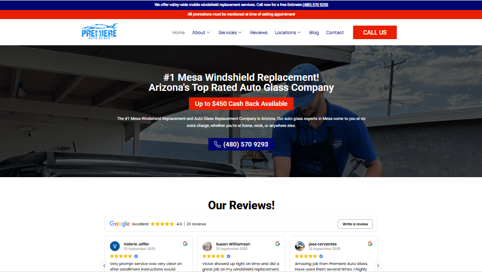 Preimere Auto Glass Best windshield Replacement company in Arizona